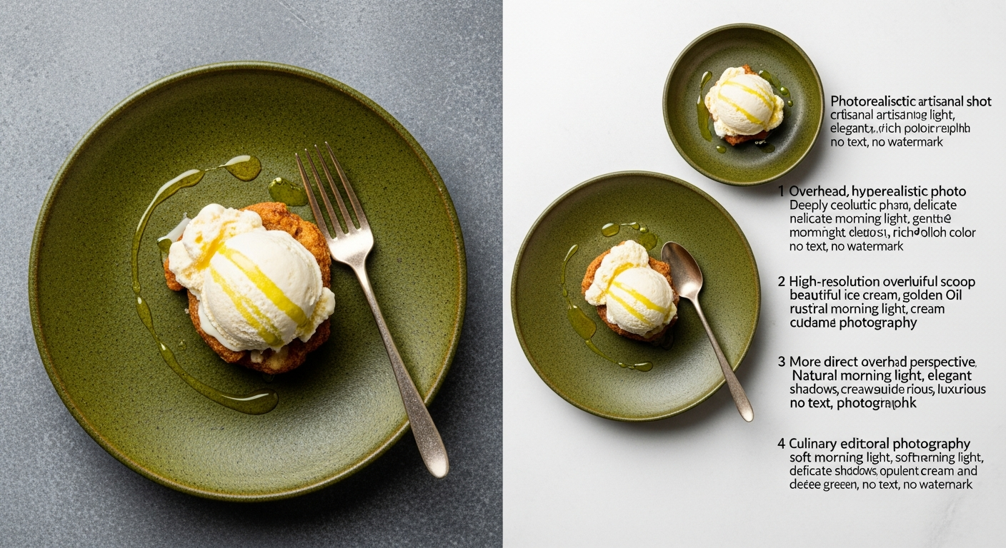 Silky gourmet olive oil ice cream